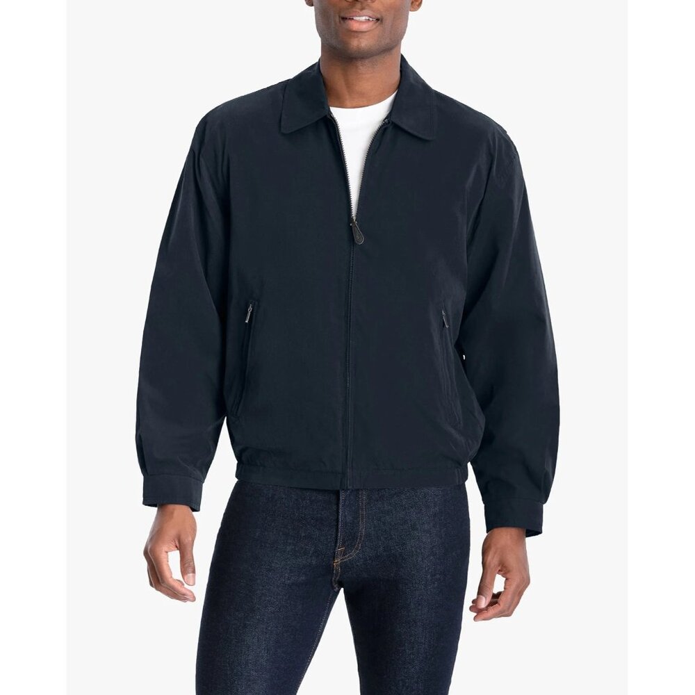 London Fog Auburn Golf Jacket Men 4XT Navy Blue Lightweight Zip Front Coat NEW